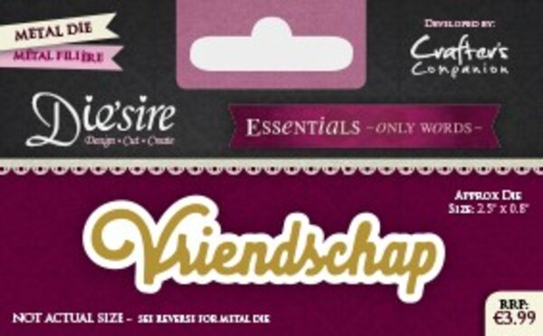 Die'sire Vriendschap Only Words Metal Die (DS-E-W-41-NL) Die'sire Vriendschap Only Words Metal Die (DS-E-W-41-NL)