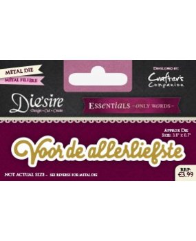 Die'sire Voor De Allerliefste Only Words Metal Die (DS-E-W-40-NL) Die'sire Voor De Allerliefste Only Words Metal Die (DS-E-W-40-NL)