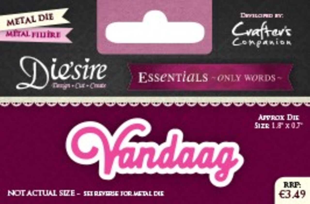 Die'sire Vandaag Only Words Metal Die (DS-E-W-29-NL)