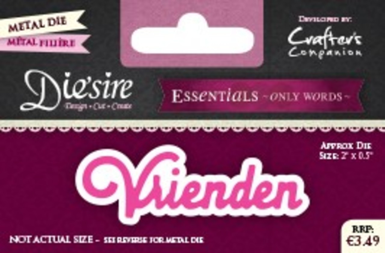 Die'sire Vrienden Only Words Metal Die (DS-E-W-27-NL) Die'sire Vrienden Only Words Metal Die (DS-E-W-27-NL)