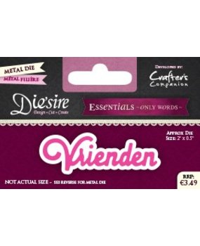 Die'sire Vrienden Only Words Metal Die (DS-E-W-27-NL) Die'sire Vrienden Only Words Metal Die (DS-E-W-27-NL)