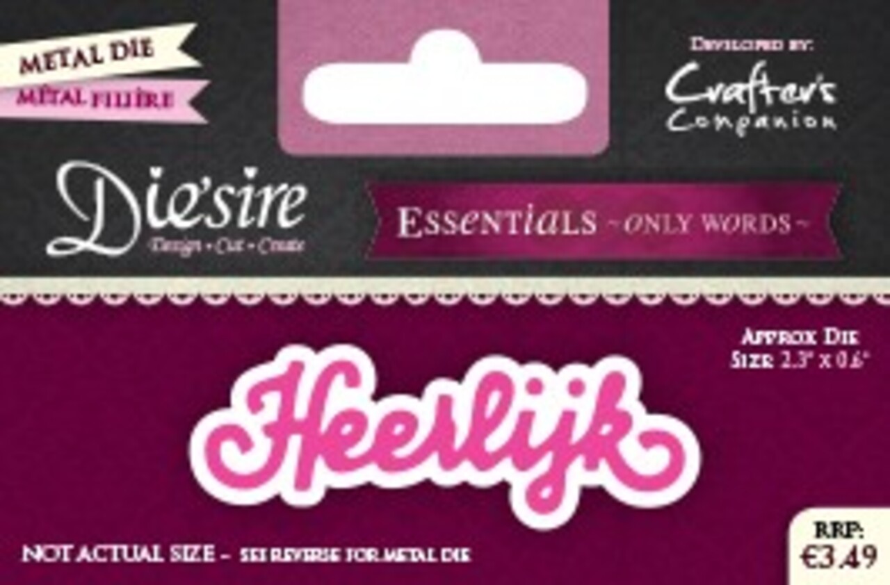 Die'sire Heerlijk Only Words Metal Die (DS-E-W-24-NL) Die'sire Heerlijk Only Words Metal Die (DS-E-W-24-NL)