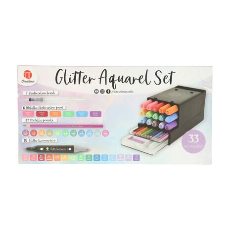 DécoTime Glitter Aquarel Set (3211943) DécoTime Glitter Aquarel Set (3211943)