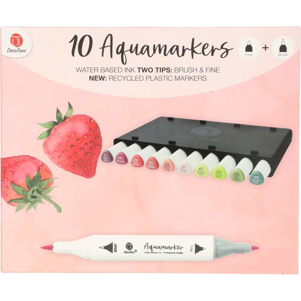 DécoTime 10 Aquamarkers Strawberry (3004842)