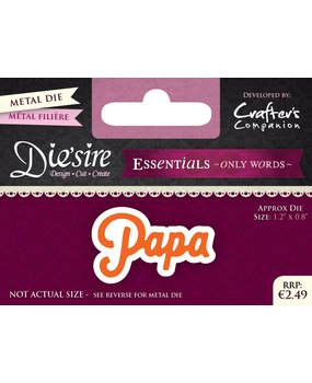 Die'sire Papa Only Words Metal Die (DS-E-W-13-NL) Die'sire Papa Only Words Metal Die (DS-E-W-13-NL)