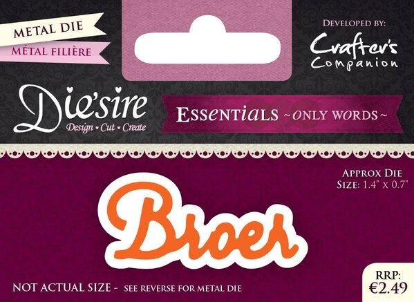 Die'sire Broer Only Words Metal Die (DS-E-W-07-NL)