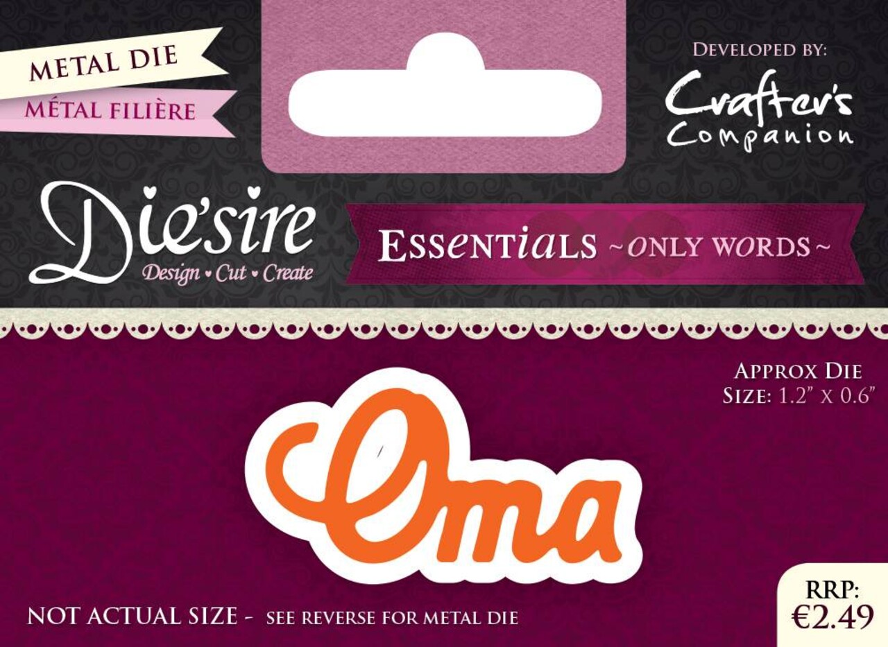 Die'sire Oma Only Words Metal Die (DS-E-W-03-NL) Die'sire Oma Only Words Metal Die (DS-E-W-03-NL)