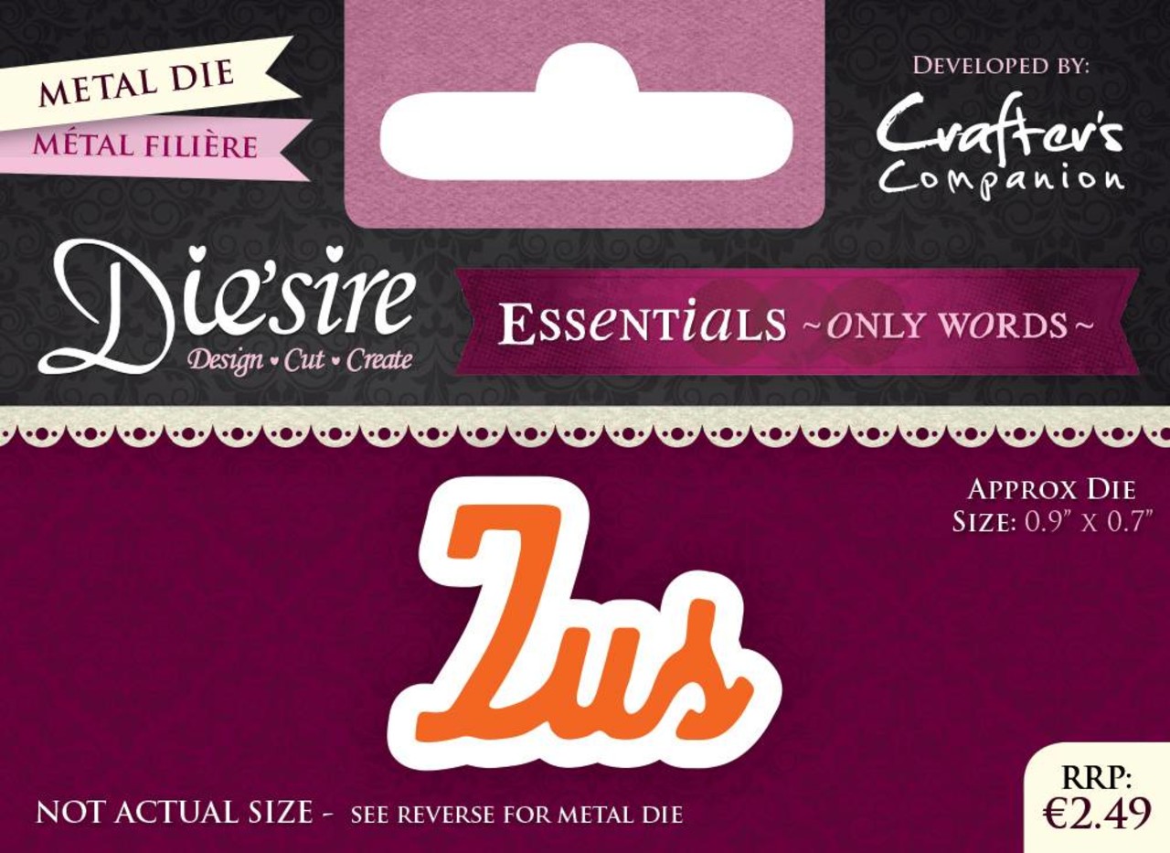 Die'sire Zus Only Words Metal Die (DS-E-W-01-NL) Die'sire Zus Only Words Metal Die (DS-E-W-01-NL)