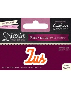 Die'sire Zus Only Words Metal Die (DS-E-W-01-NL) Die'sire Zus Only Words Metal Die (DS-E-W-01-NL)