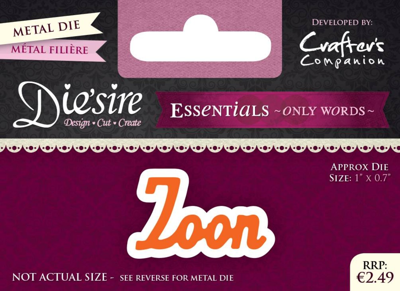 Die'sire Zoon Only Words Metal Die (DS-E-W-02-NL) Die'sire Zoon Only Words Metal Die (DS-E-W-02-NL)