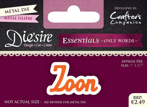 Die'sire Zoon Only Words Metal Die (DS-E-W-02-NL) Die'sire Zoon Only Words Metal Die (DS-E-W-02-NL)