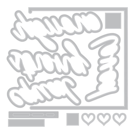 Sizzix Thinlits Die w/Stamps by 49 and Market A5 Affirmations (23+18pcs) (666944) Sizzix Thinlits Die w/Stamps by 49 and Market A5 Affirmations (23+18pcs) (666944)