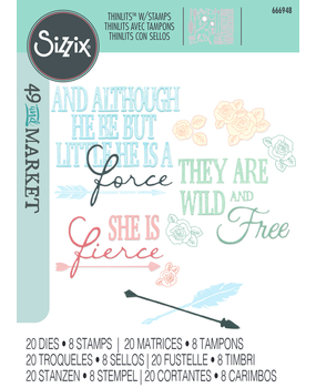 Sizzix Thinlits Die w/Stamps by 49 and Market Forces of Nature (20+8pcs) (666948) Sizzix Thinlits Die w/Stamps by 49 and Market Forces of Nature (20+8pcs) (666948)