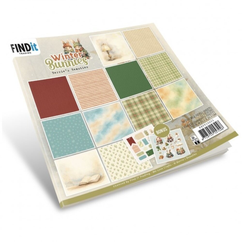 Berrie's Beauties Winter Bunnies 20x20 cm Paperpack (BBPP10033) Berrie's Beauties Winter Bunnies 20x20 cm Paperpack (BBPP10033)