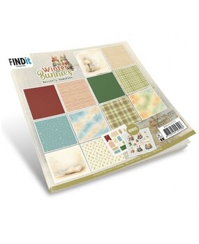 Berrie's Beauties Winter Bunnies 20x20 cm Paperpack (BBPP10033)