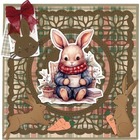 Berrie's Beauties Winter Bunnies Dies Bunny Frame (BBD10080) Berrie's Beauties Winter Bunnies Dies Bunny Frame (BBD10080)
