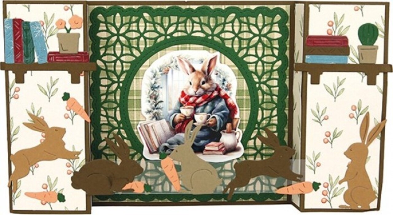 Berrie's Beauties Winter Bunnies Dies Bunny Frame (BBD10080) Berrie's Beauties Winter Bunnies Dies Bunny Frame (BBD10080)