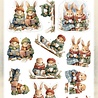 Berrie's Beauties Winter Bunnies 3D Push Out Bunnies Together (SB11066) Berrie's Beauties Winter Bunnies 3D Push Out Bunnies Together (SB11066)