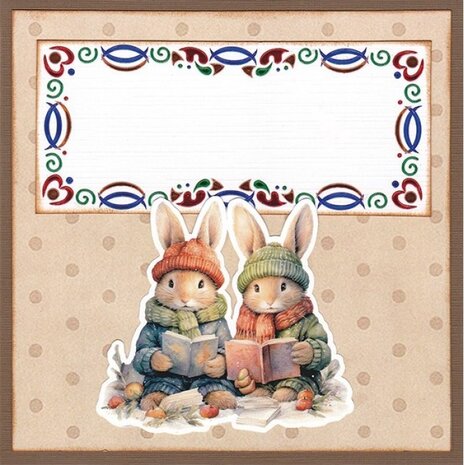 Berrie's Beauties Winter Bunnies 3D Push Out Bunnies Together (SB11066) Berrie's Beauties Winter Bunnies 3D Push Out Bunnies Together (SB11066)