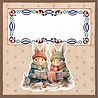 Berrie's Beauties Winter Bunnies 3D Push Out Bunnies Together (SB11066) Berrie's Beauties Winter Bunnies 3D Push Out Bunnies Together (SB11066)