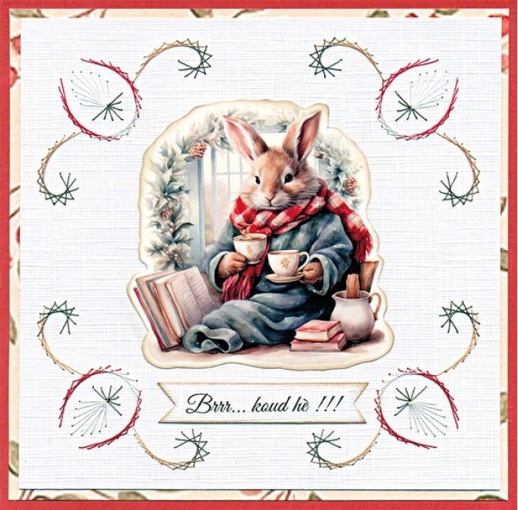 Berrie's Beauties Winter Bunnies 3D Push Out Cosy Bunnies (SB11068) Berrie's Beauties Winter Bunnies 3D Push Out Cosy Bunnies (SB11068)