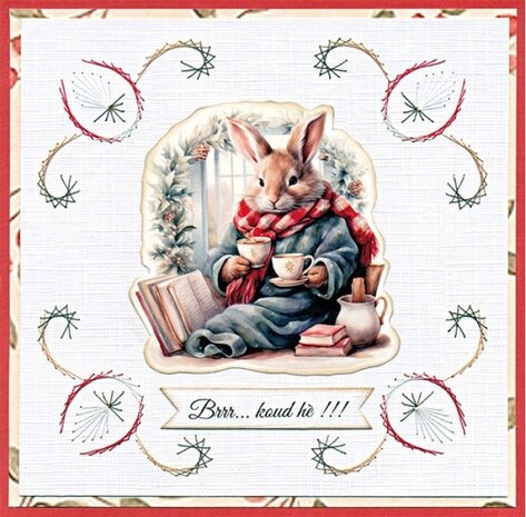 Berrie's Beauties Winter Bunnies 3D Push Out Cosy Bunnies (SB11068) Berrie's Beauties Winter Bunnies 3D Push Out Cosy Bunnies (SB11068)