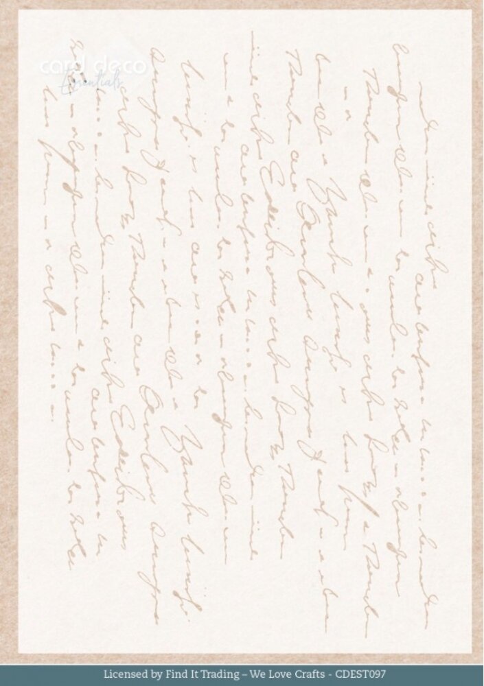 Card Deco Mixed Media Stencil Winter Script (CDEST097)