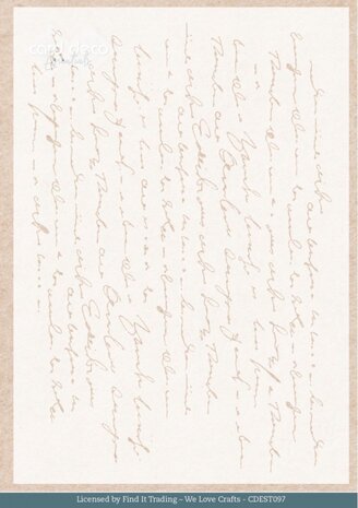 Card Deco Mixed Media Stencil Winter Script (CDEST097)