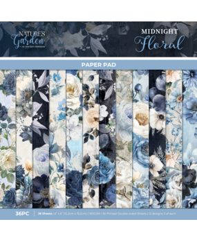 Crafter's Companion Midnight Floral 6x6 Inch Paper Pad (NG-MF-PAD6)