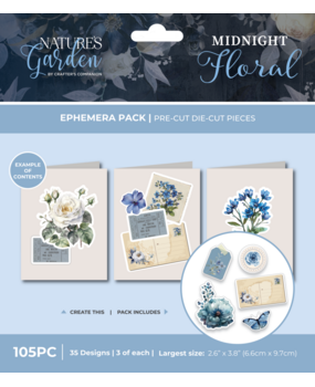 Crafter's Companion Midnight Floral Ephemera Pack (NG-MF-EPHE)