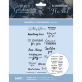 Crafter's Companion Midnight Floral Photopolymer Stamp Heartfelt Sentiments (NG-MF-STP-HEATS)