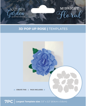 Crafter's Companion Midnight Floral 3D Template Pop Up Rose (NG-MF-TEMP-3DROS)