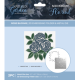 Crafter's Companion Midnight Floral 3D Embossing Folder & Metal Die Rose Blooms (NG-MF-3DEF5.5-MD-RBLO)