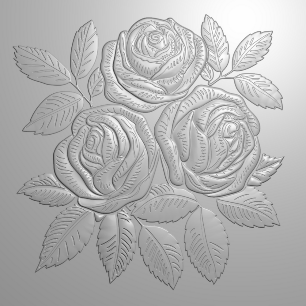 Crafter's Companion Midnight Floral 3D Embossing Folder & Metal Die Rose Blooms (NG-MF-3DEF5.5-MD-RBLO)