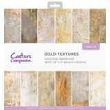 Crafter's Companion Gold Textures 12x12 Inch Paper Pad (CC-PAD12-GOLDTEX)