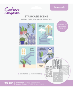Crafter's Companion Staircase Scene Stamp, Die & Stencil (CC-STD-STEN-STSC)