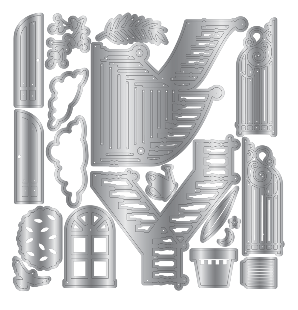 Crafter's Companion Staircase Scene Stamp, Die & Stencil (CC-STD-STEN-STSC)