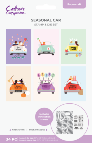 Crafter's Companion Seasonal Car Stamp & Die (CC-STD-SECA)