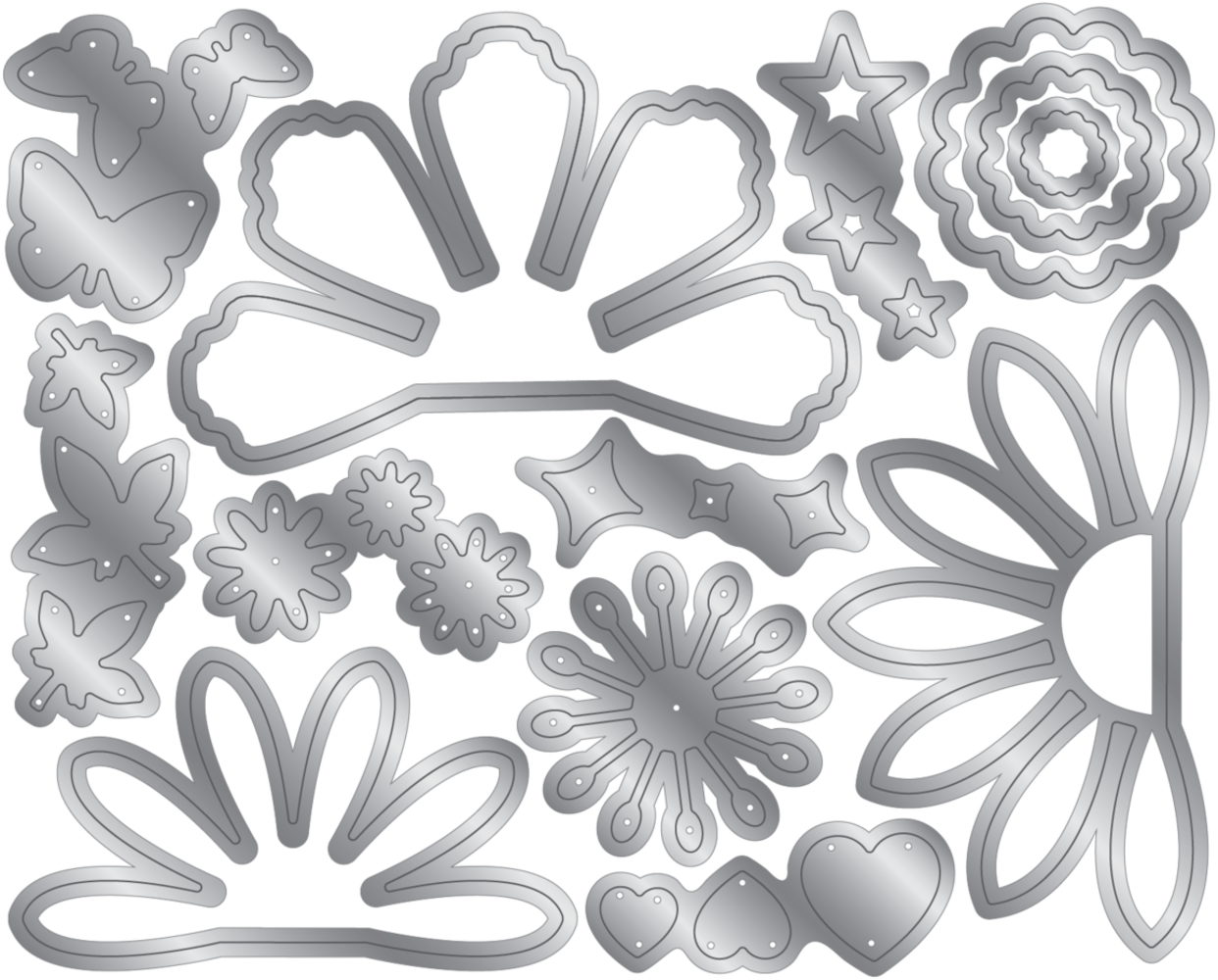 Crafter's Companion Floral & Flutter Metal Die (CC-STD-FLFL)