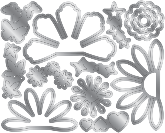 Crafter's Companion Floral & Flutter Metal Die (CC-STD-FLFL)