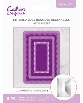 Crafter's Companion Stitched Edge Metal Die Rounded Rectangles (CC-MD-SERR)