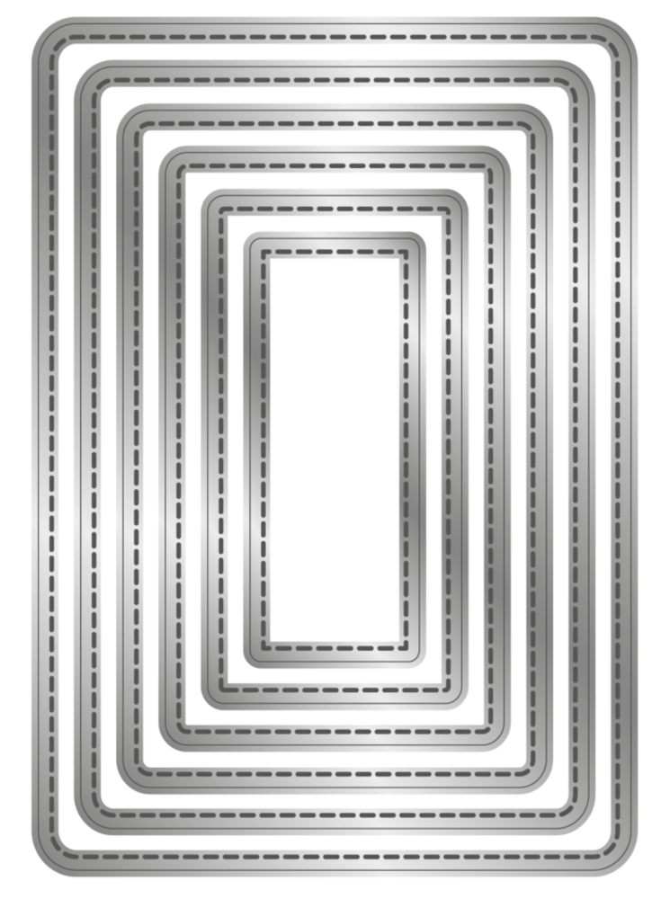 Crafter's Companion Stitched Edge Metal Die Rounded Rectangles (CC-MD-SERR)