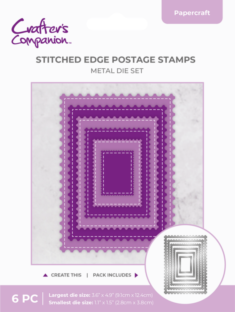 Crafter's Companion Stitched Edge Metal Die Postage Stamps (CC-MD-SEPS) Crafter's Companion Stitched Edge Metal Die Postage Stamps (CC-MD-SEPS)