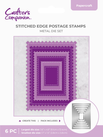 Crafter's Companion Stitched Edge Metal Die Postage Stamps (CC-MD-SEPS) Crafter's Companion Stitched Edge Metal Die Postage Stamps (CC-MD-SEPS)