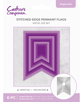 Crafter's Companion Stitched Edge Metal Die Pennant Flags (CC-MD-SEPF)