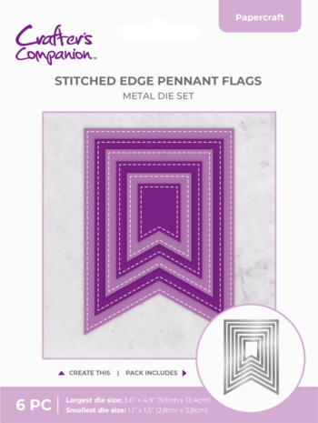 Crafter's Companion Stitched Edge Metal Die Pennant Flags (CC-MD-SEPF)