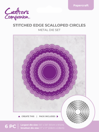 Crafter's Companion Stitched Edge Metal Die Scalloped Circles (CC-MD-SESC)