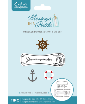 Crafter's Companion Message in a Bottle Stamp & Die Message Scroll (CC-MIAB-STD-MSCRO)