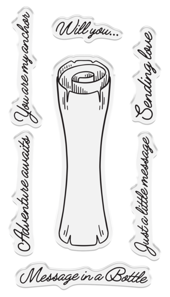 Crafter's Companion Message in a Bottle Stamp & Die Message Scroll (CC-MIAB-STD-MSCRO)