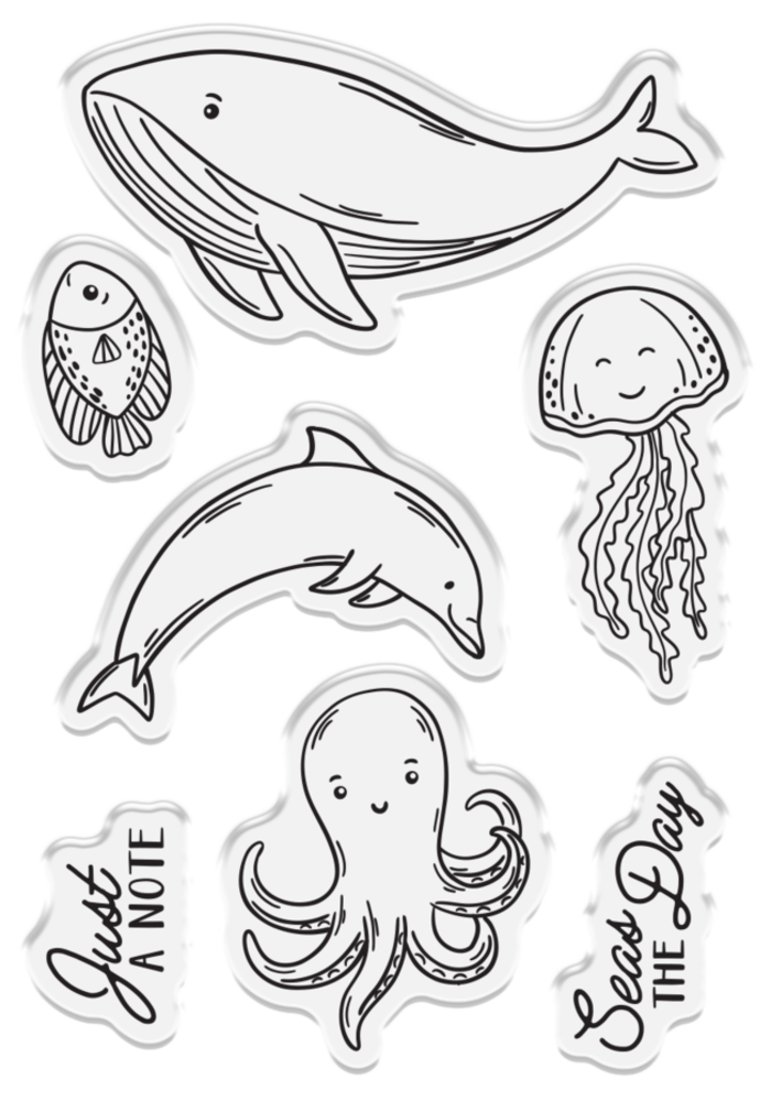 Crafter's Companion Message in a Bottle Stamp & Die Ocean Friends (CC-MIAB-STD-OCFRI)